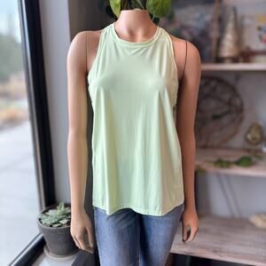 Athleta Ultimate Train Tank Alluring Yellow Neon Green High Neck 530586 - Large